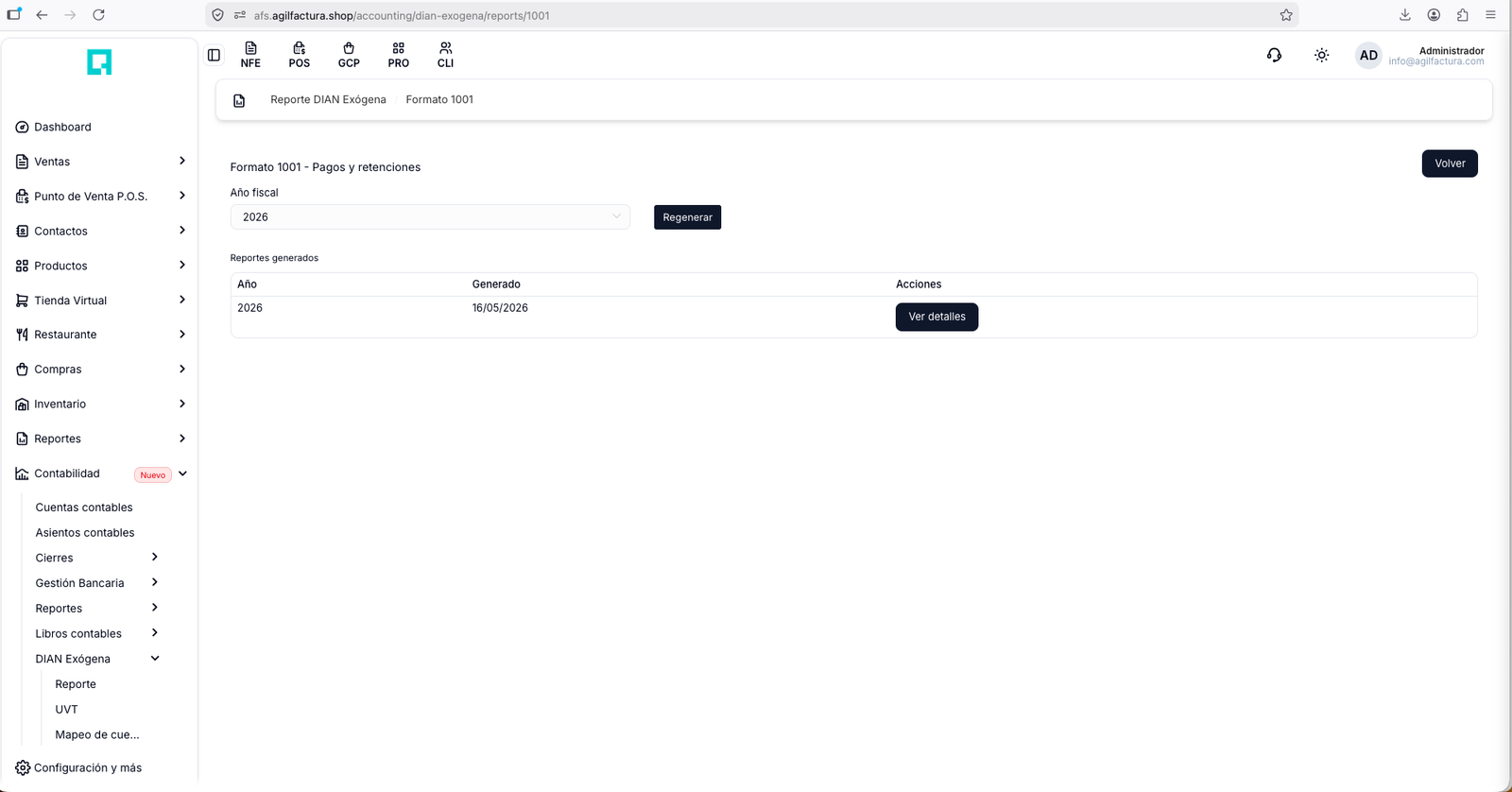 DIAN Exógena Reporte - lista